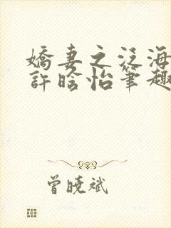 娇妻之泛海之舟许晗怡笔趣阁