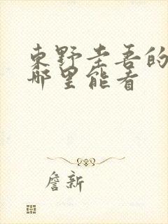 东野圭吾的秘密哪里能看