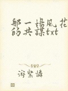 那一场风花雪月的共谋txt