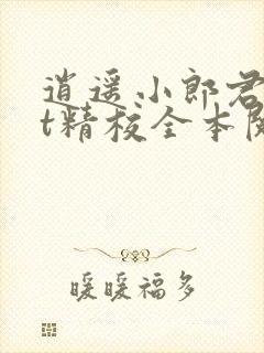 逍遥小郎君txt精校全本阅读