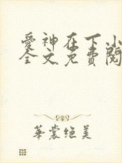 爱神在下小橘狗全文免费阅读