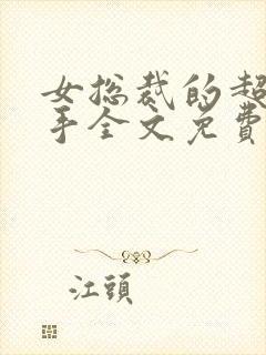 女总裁的超级高手全文免费下载