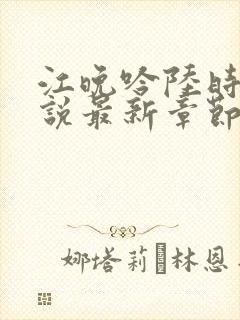 江晚吟陆时今小说最新章节更新时间
