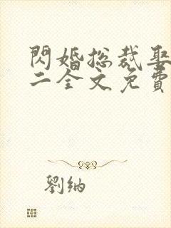 闪婚总裁娶一送二全文免费阅读封面