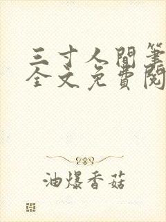 三寸人间笔趣阁全文免费阅读封面