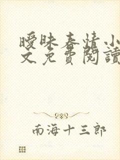 暧昧春情小说全文免费阅读无弹窗封面