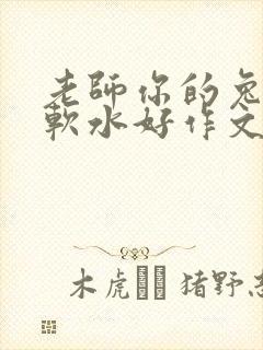 老师你的兔子好软水好作文免费阅读