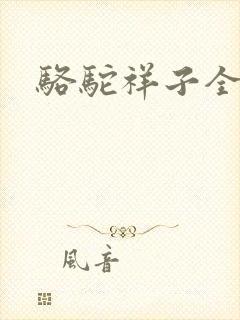 骆驼祥子全文