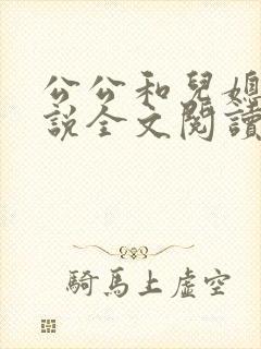 公公和儿媳妇小说全文阅读