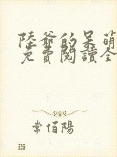 陆爷的呆萌甜妻免费阅读全文
