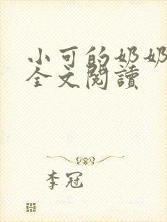小可的奶奶小说全文阅读