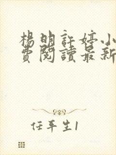 杨明许婷小说免费阅读最新章节封面
