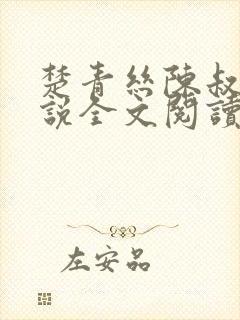 楚青丝陈叔的小说全文阅读封面