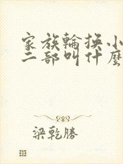 家族轮换小说第二部叫什么名字