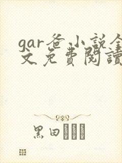 gar爸小说全文免费阅读最新章节
