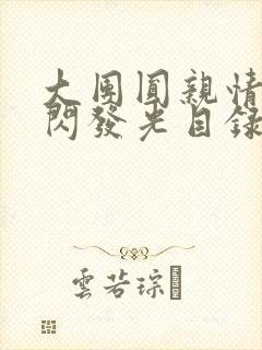 大团圆亲情会闪闪发光目录