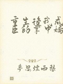 重生后我成了权臣的掌中娇看