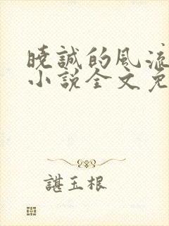 晓诚的风流人生小说全文免费阅读最