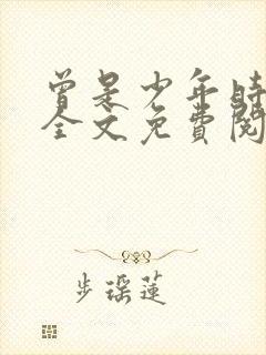 曾是少年时小说全文免费阅读
