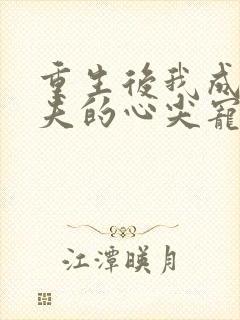 重生后我成了前夫的心尖宠