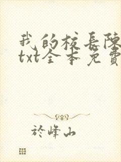 我的校长陈淑娴txt全本免费阅读