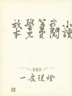 放学等我小说完本免费阅读封面
