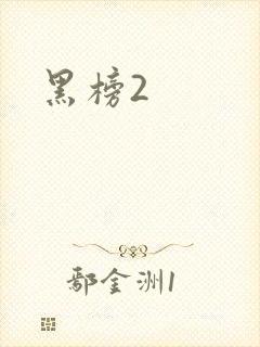 黑榜2封面