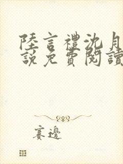 陆言礼沈月慈小说免费阅读最新章节封面