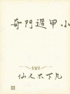 奇门遁甲小说