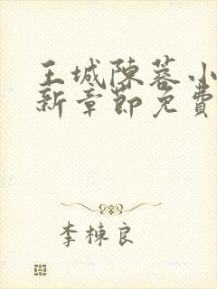 王城陈蓉小说最新章节免费阅读全文封面