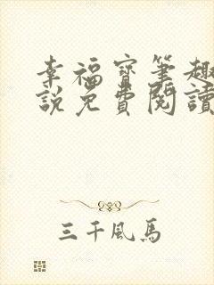 幸福宝笔趣阁小说免费阅读全文封面