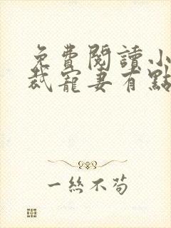 免费阅读小说总裁宠妻有点甜