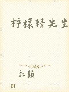 柠檬精先生封面