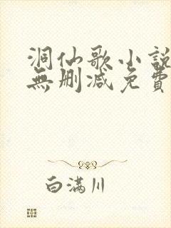 洞仙歌小说全文无删减免费阅读封面