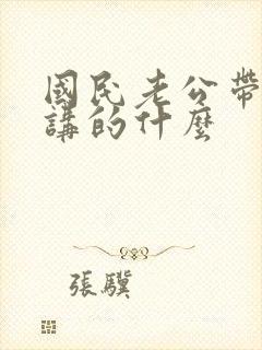 国民老公带回家讲的什么