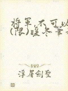 将军,不可以!(限)暖冬笔趣阁免费阅读