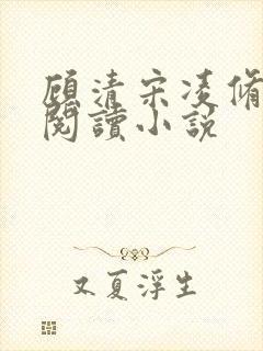 顾清宋凌修免费阅读小说封面