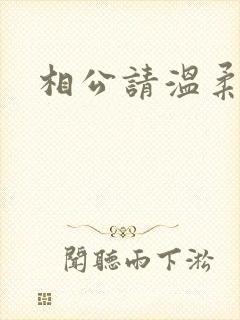 相公请温柔一点封面