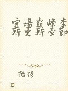 官场巅峰李霖最新更新章节正版阅读封面