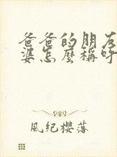 爸爸的朋友的老婆怎么称呼
