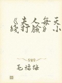 《夫人每天都在线打脸》小说