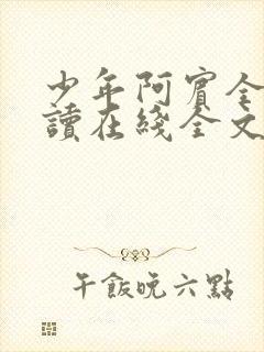 少年阿宾全文阅读在线全文阅读