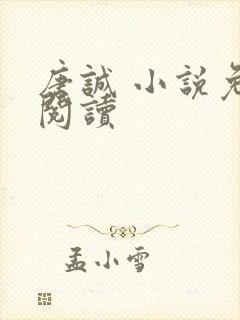 唐诚 小说免费阅读