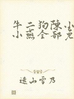 牛二狗陈小凤陈小燕全部免费阅读封面