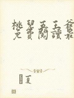 桃儿五王爷全文免费阅读最新章节封面