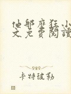 他那么狂小说全文免费阅读封面