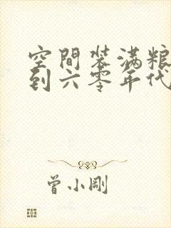 空间装满粮食回到六零年代封面