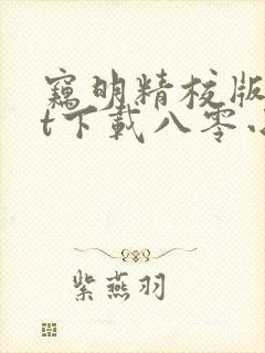 窃明精校版txt下载八零小说