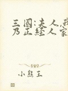 三国:夫人,我乃正经人家免费