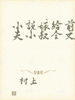 小说嫁给前未婚夫小叔全文阅读